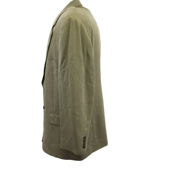Alfani Suit Jacket Blazer Sports Coat Mens 46R Tan Beige Khaki 46 Regular - Picture 2 of 11